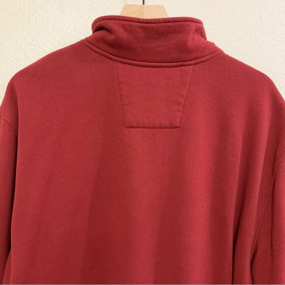 NAUTICA FLEECE QUARTER ZIP MENS 2XL RUST. - Picture 5 of 12